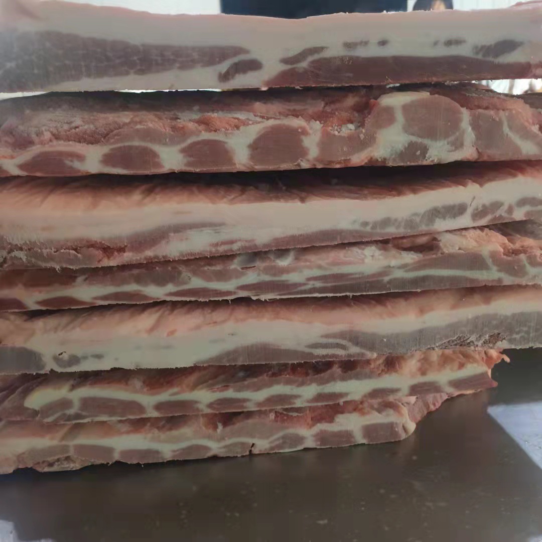 厂家批发冻猪中方肉 去皮去肋五花肉 切边中方肉 五花肉 猪肉供应