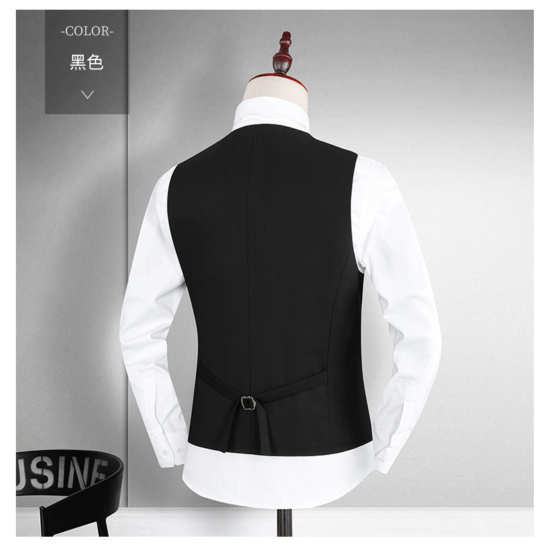 男士西服无袖马甲潮流纽扣新郎伴郎上衣修身马甲背心男西装马甲男