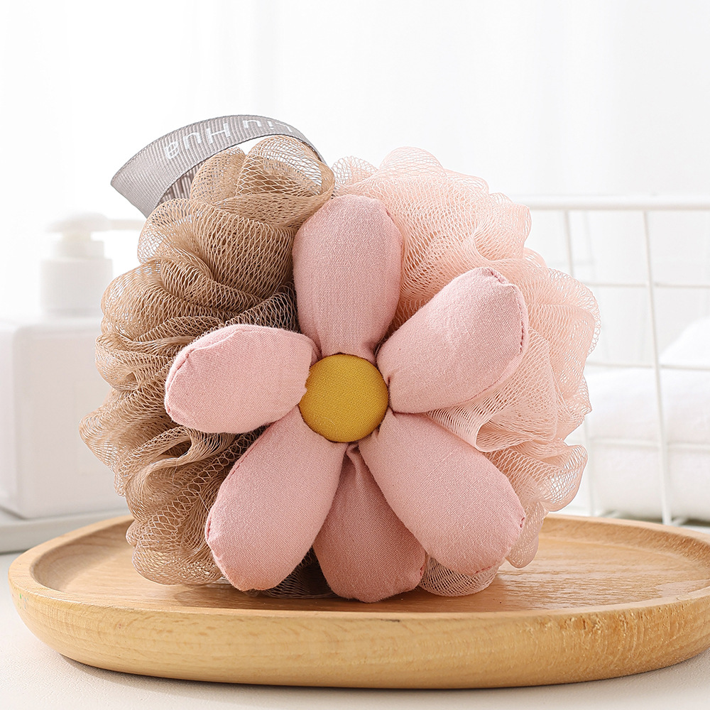 New Oversized Bath Ball High-Grade Soft Not Scattered Bath Ball Cute Bath Two-Color Foaming Loofah Wholesale