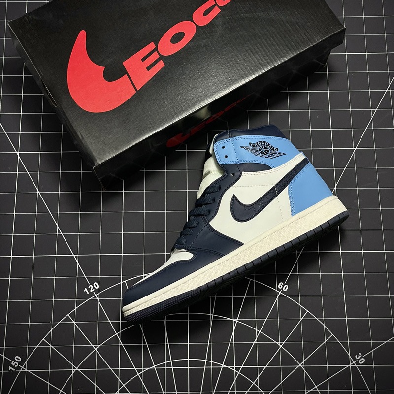 耐尅官aj男鞋莆田休闲鞋aj1高邦北卡蓝鞋男女情侣实战篮球运动鞋