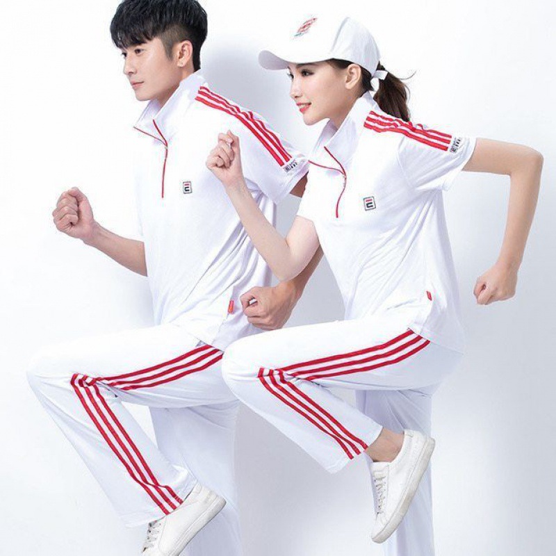 夏季短袖运动服套装团队团体服运动会活动比赛服装广场舞体操健步