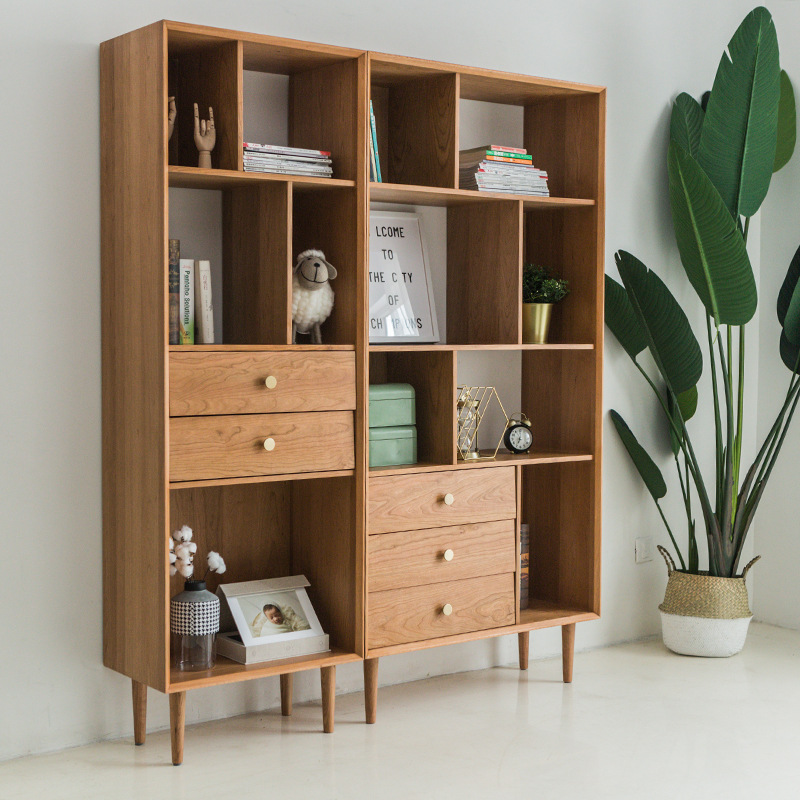 简易北欧书架书房落地式书架子客厅小户型书柜收纳置物架厂家批发