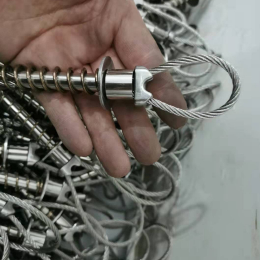 304不锈钢二节三节弹簧套野外钢丝拉紧永不生锈单向锁地全