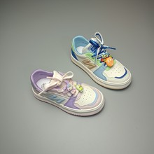 哈菲兔新款小白鞋现货低帮粘胶鞋韩版婴童蓝色卡通透气板鞋