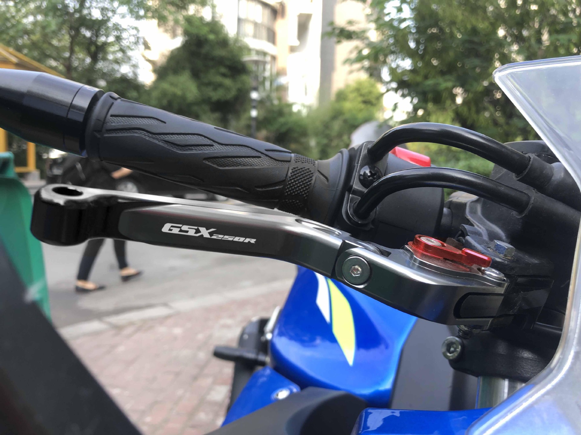适用gsx250gw250dl250铃木gsx250r改装刹车牛角离合手把柄拉杆