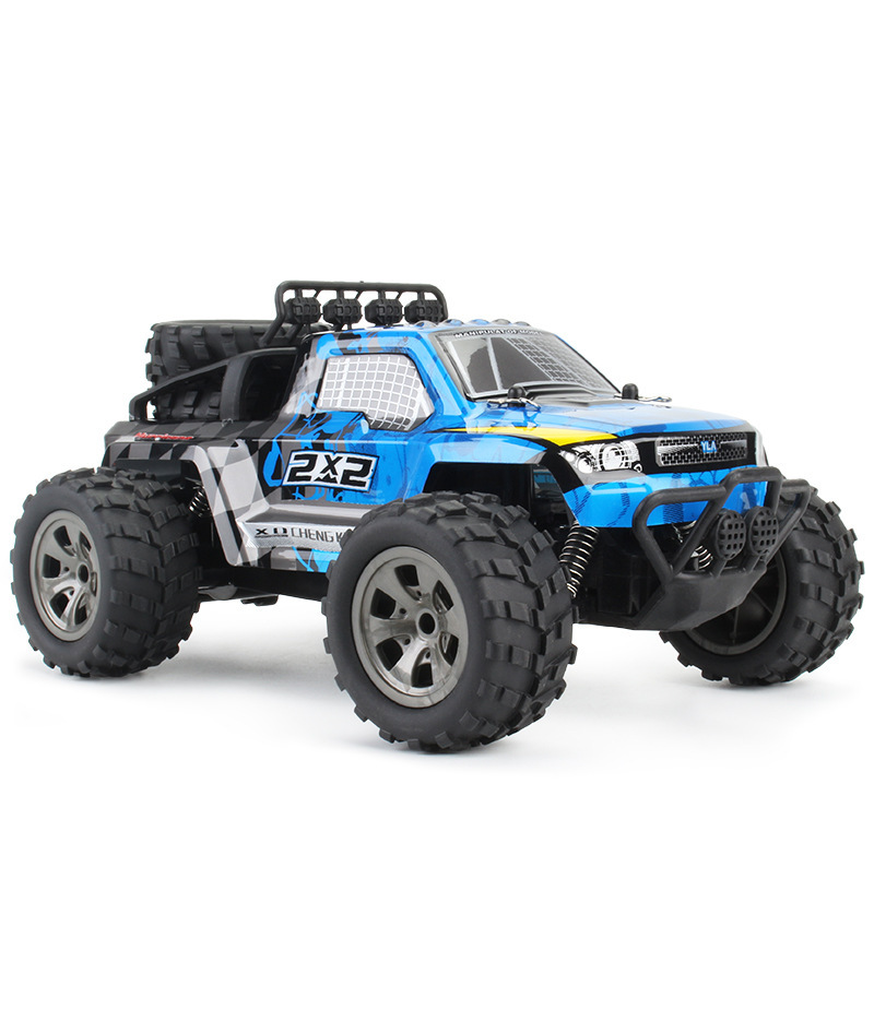 跨境rc美式皮卡越野赛车模型玩具大轮泥地攀爬车1:18儿童遥控车