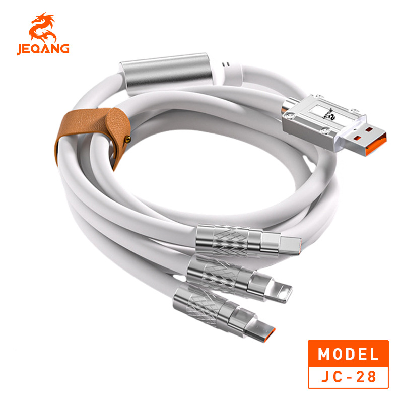 JC-28 One-to-Three for Android Apple Huawei Super Fast Charge Three-in-One Data Cable