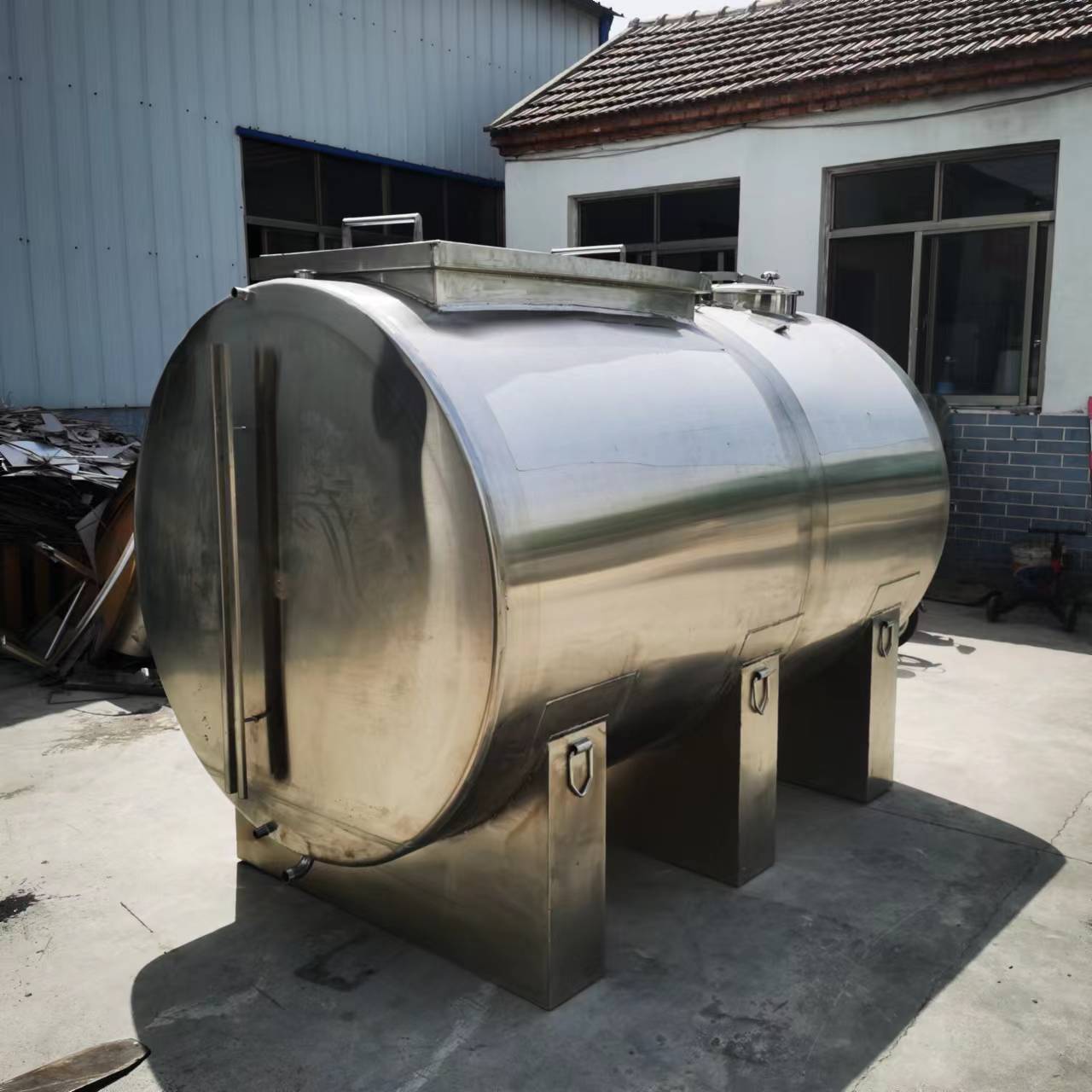 3吨药材浸泡罐 图纸定做 304不锈钢卧式罐 恒诚生产