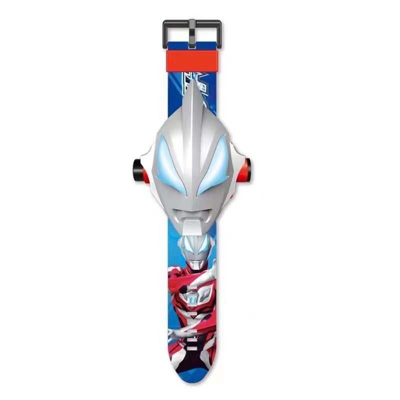 Children's Toy Cartoon Electronic Ultraman Watch 3-8 Years Old Children Primary School Boys and Girls Projection Luminous Watch