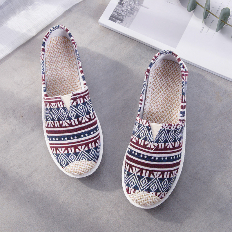 Old Beijing Cloth Shoes Women's Single-Layer Shoes Flat Lazy Fisherman 2023 New Korean Style White Shoes Casual Canvas Shoes