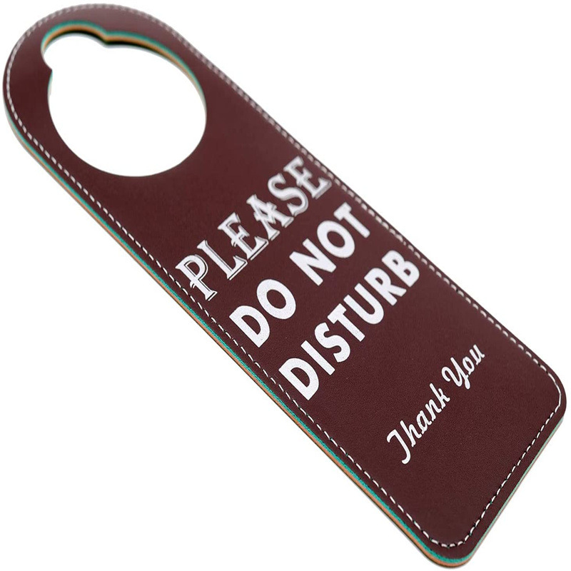 创意皮革门牌告示牌 pu皮质请勿打扰酒店指示牌 酒店宾馆房门挂牌