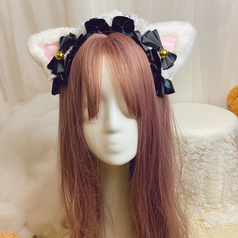 cosplay猫耳朵头饰日本可爱女仆装蝴蝶结发箍配饰cos动漫道具装扮