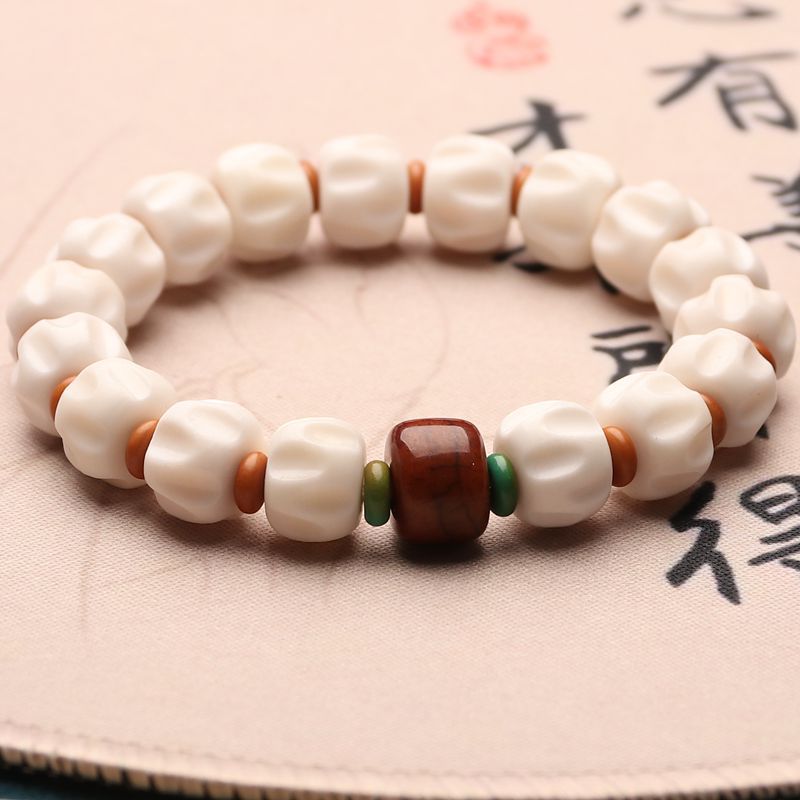 天然鹿角雕刻百香籽手串鹿骨角高油性设计手链文玩绕指柔盘玩驼骨