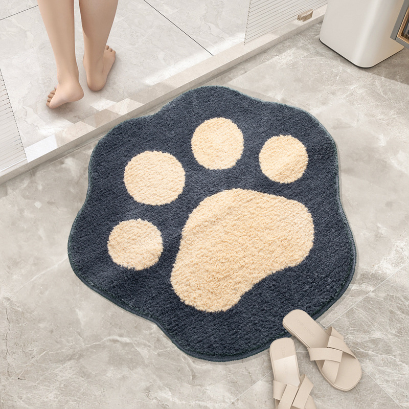 bathroom absorbent floor mat household thickened superfine fiber carpet non-slip flocking bathroom mat bathroom doorway mat