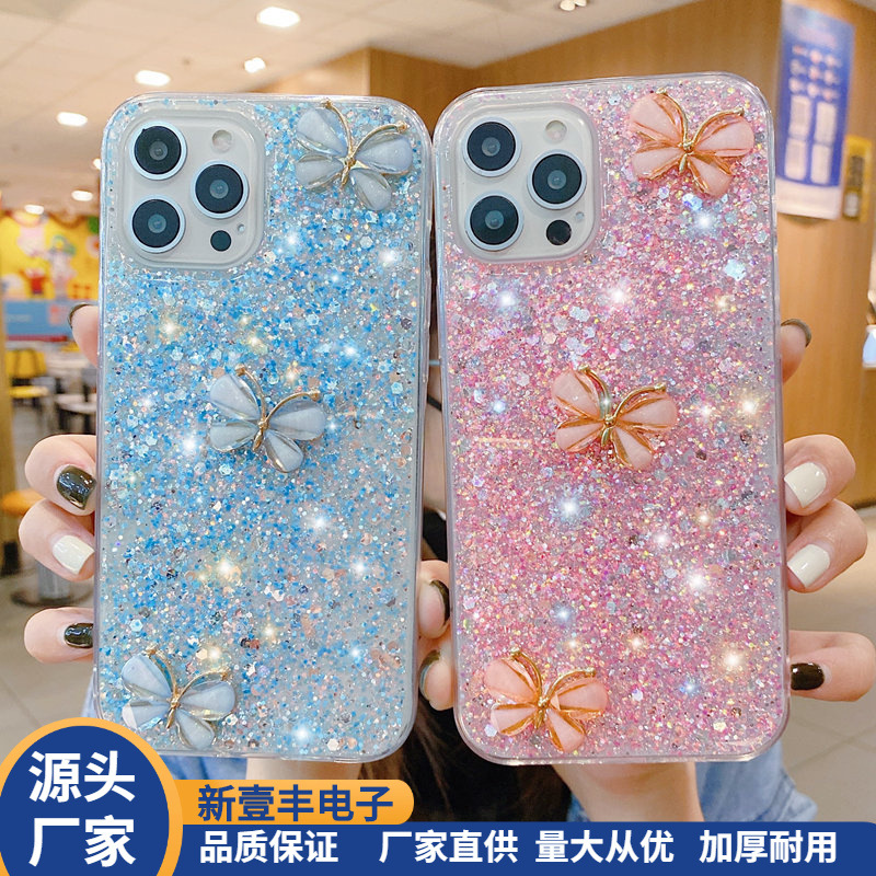 适用时尚opporeno6手机壳a93/a72/a55闪粉a9全包r17软壳a11保护套
