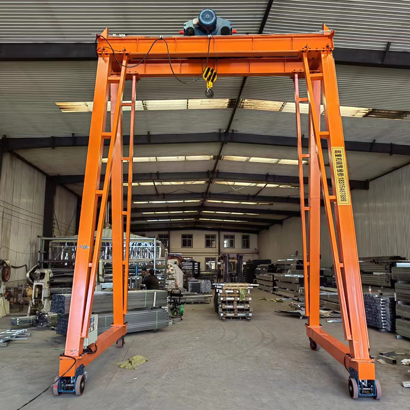 小型手推吊机电动龙门架8吨 室内小型简易移动式龙门吊架5t行吊