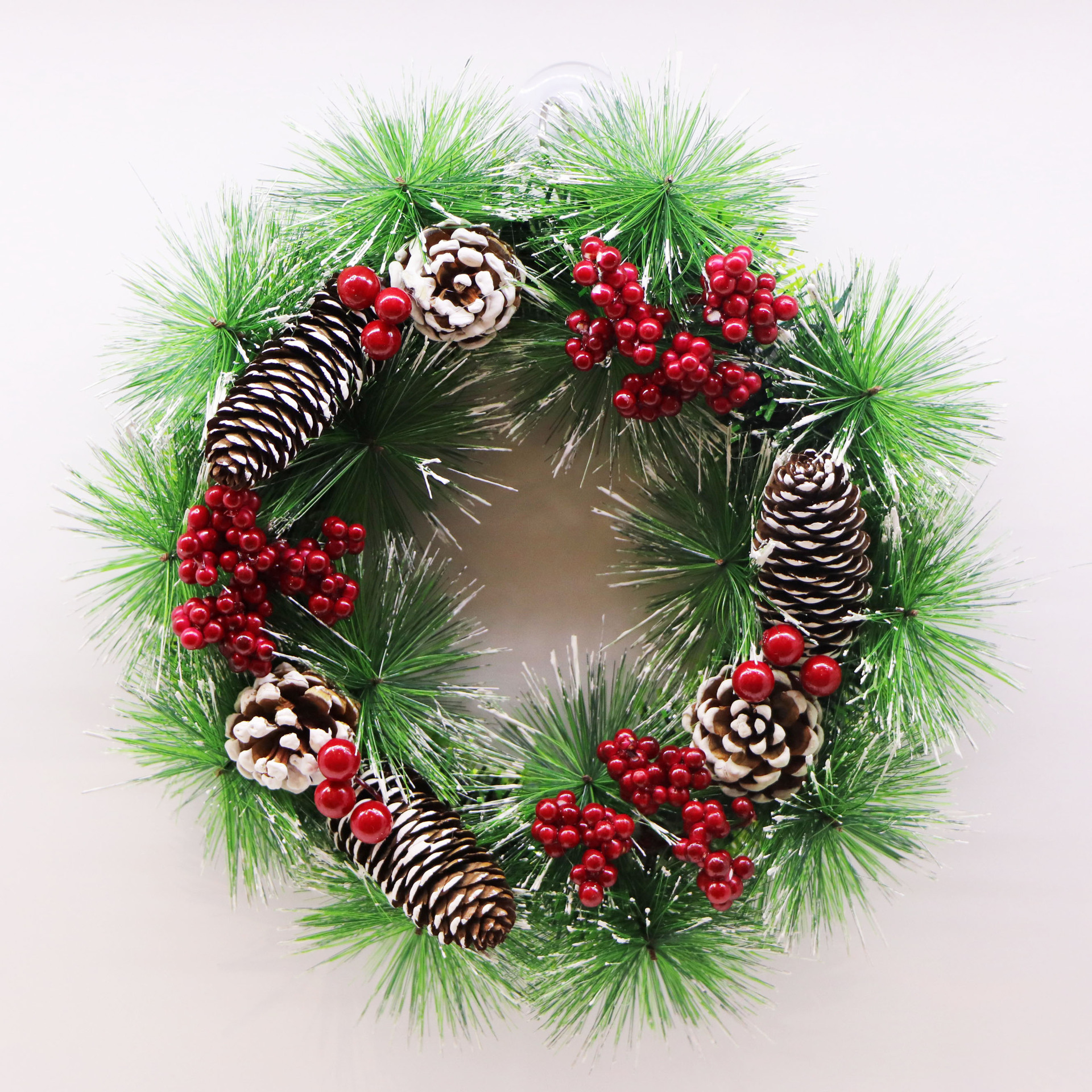 2022 New Christmas Decoration Garland Shopping Window Hotel Ornaments Pine Cone Wreath 25cm Scene Decorations