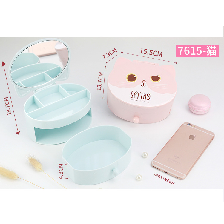 Xiufunny Cute Bear Meow Xingmeng Portable Storage Box Makeup Storage Box Cute Cartoon Storage Box Portable Box