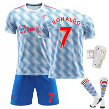 2122赛季红魔主场7号C罗纳尔多蓝色球衣套装足球服6号博格巴
