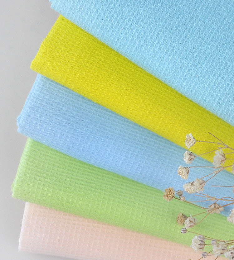 华夫格面料 130g全棉华夫格针织纯棉帆布面料 婴儿服家居用品布料