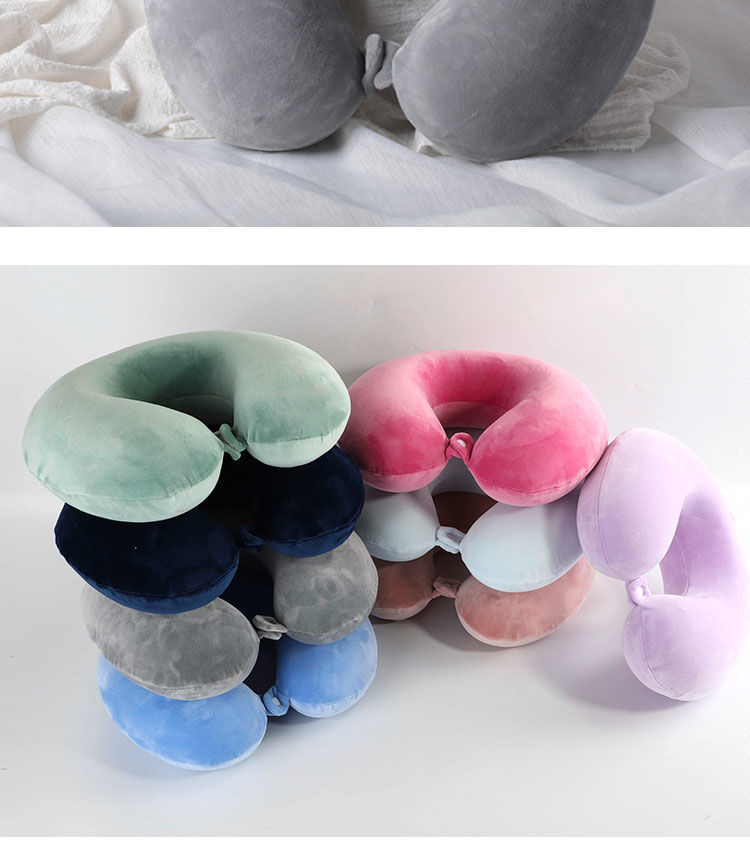 靠枕办公室记忆棉u型枕护颈枕午睡旅行慢回弹枕头卡通记忆u形头枕