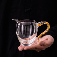 玻璃茶具金箔公杯透明耐热玻璃公道杯茶漏套装档功夫茶海分茶器