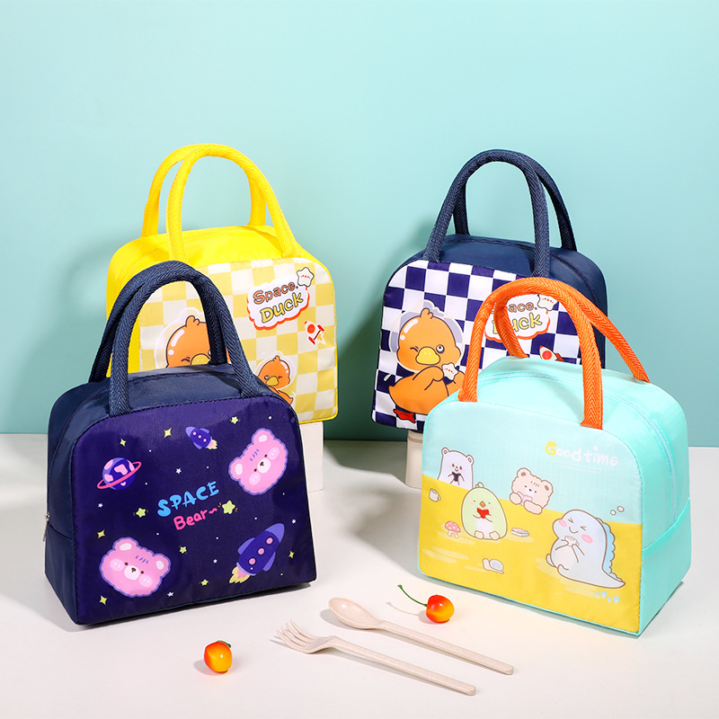 New Bento Bag Cartoon Cute Petfun Flavor Student Meal Lunch Bag Portable Portable Bento Thermal Bag