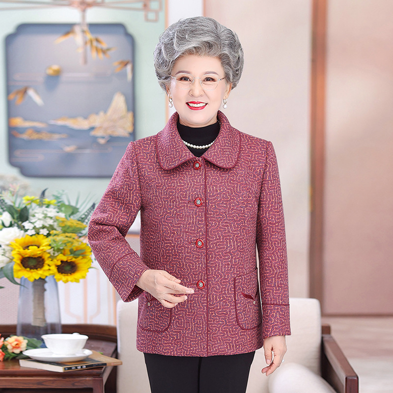 中老年女士秋冬季服装图片