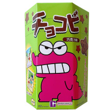 泰国进口鳄鱼山先生蜡笔小新粟米星巧克力味玉米脆星星饼干25g