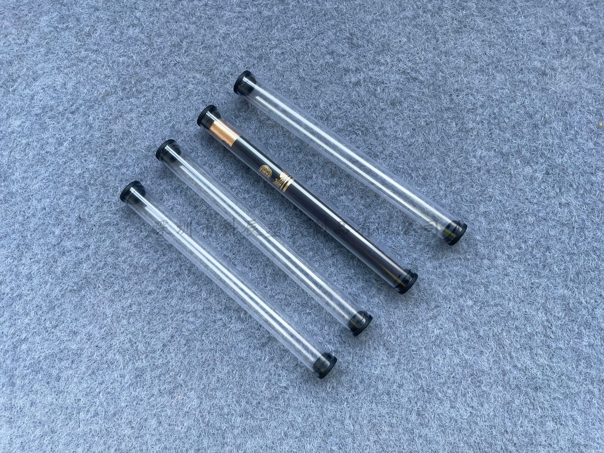 pvc透明香烟管单只装包装圆管pvc电子火因包装管眉笔刷子收纳管