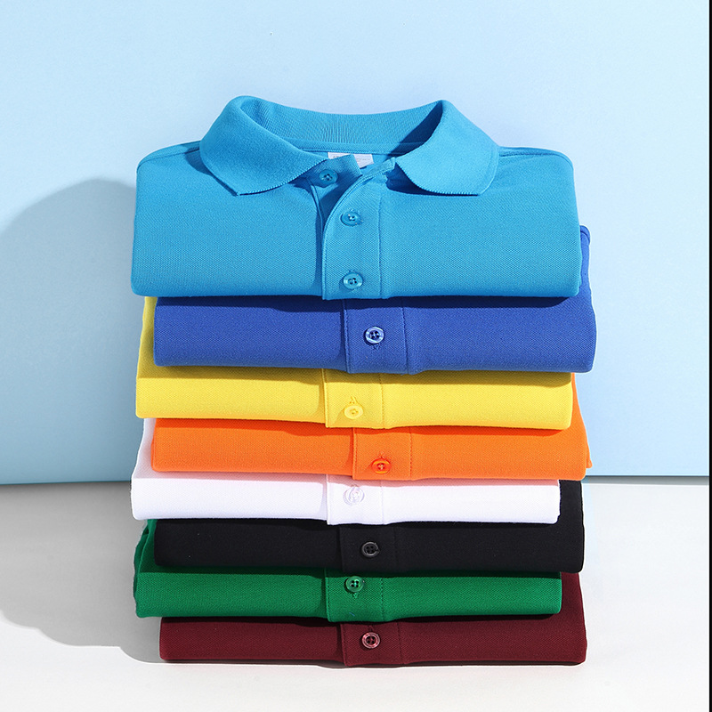 spring and autumn pure cotton long sleeves polo shirt with collar men‘s casual polo collar t-shirt hong kong style fashion plus size brand cotton polo shirt