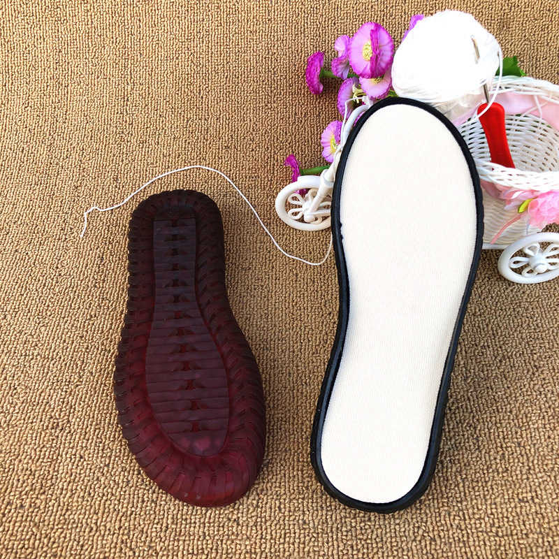 手工勾鞋鞋底夏季鞋底牛筋底手工编织鞋底手工勾空心线鞋底包邮