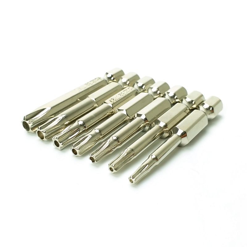 五角梅花螺丝刀五角型星形带磁批头 发动机 酒店门锁 内5角带孔批