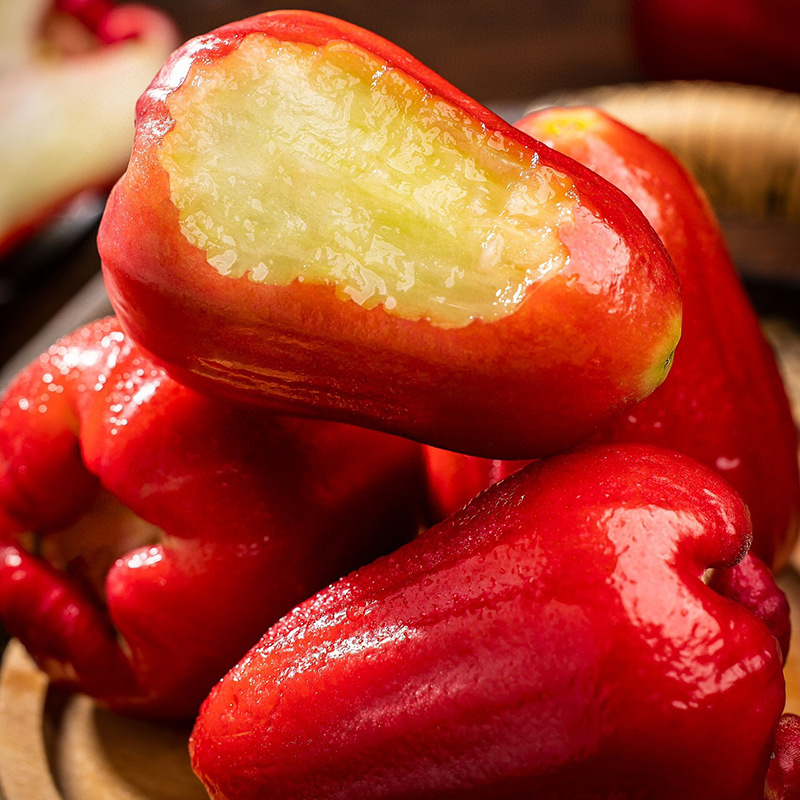 泰国黑金刚莲雾果热带当季新鲜水果树上熟孕妇台湾红宝石大果整箱