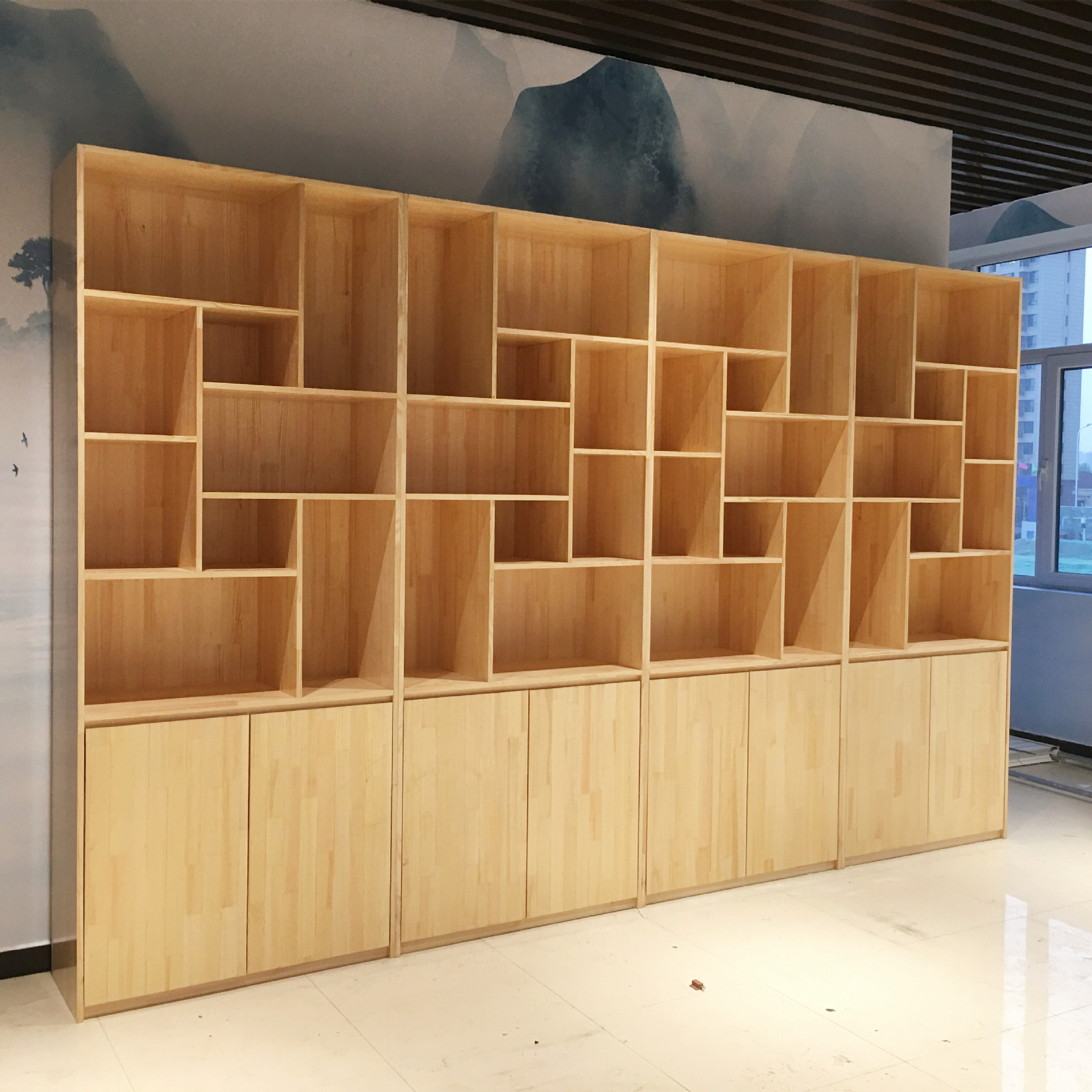 北京多宝阁定做置物架礼品陈列柜样品展示柜加工工艺品展台展示架