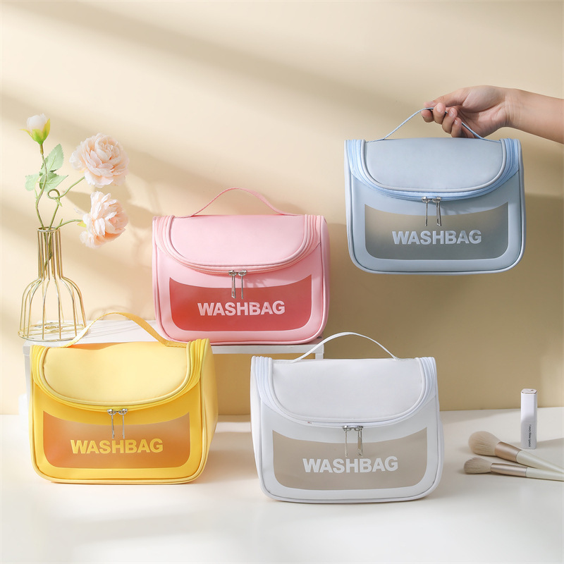 New Transparent Waterproof Wash Bag Portable Cosmetic Bag Large Capacity Cosmetic Bag Travel Wash Supplies Storage Bag