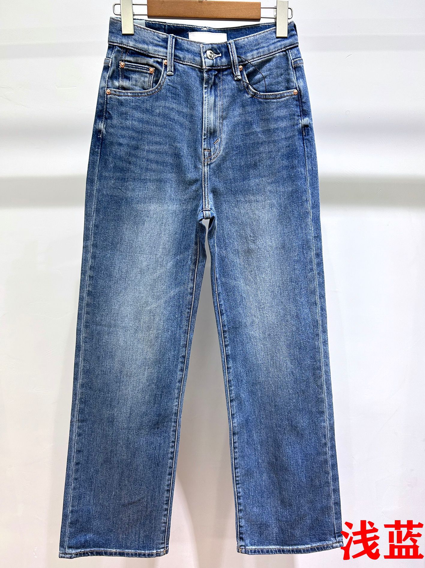 Early Spring 2023 European and American Mo New High Waist Loose Dad Jeans Do Not Pick Leg Type Straight Wide Leg Denim Trousers for Women