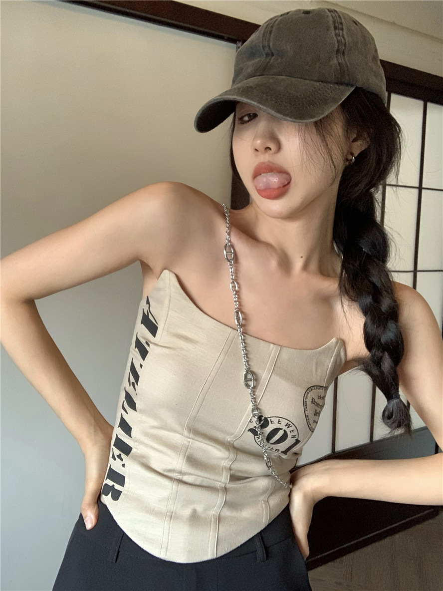 抹胸小背心女夏季短款纯欲风性感辣妹不规则外穿内搭裹胸内衣上衣