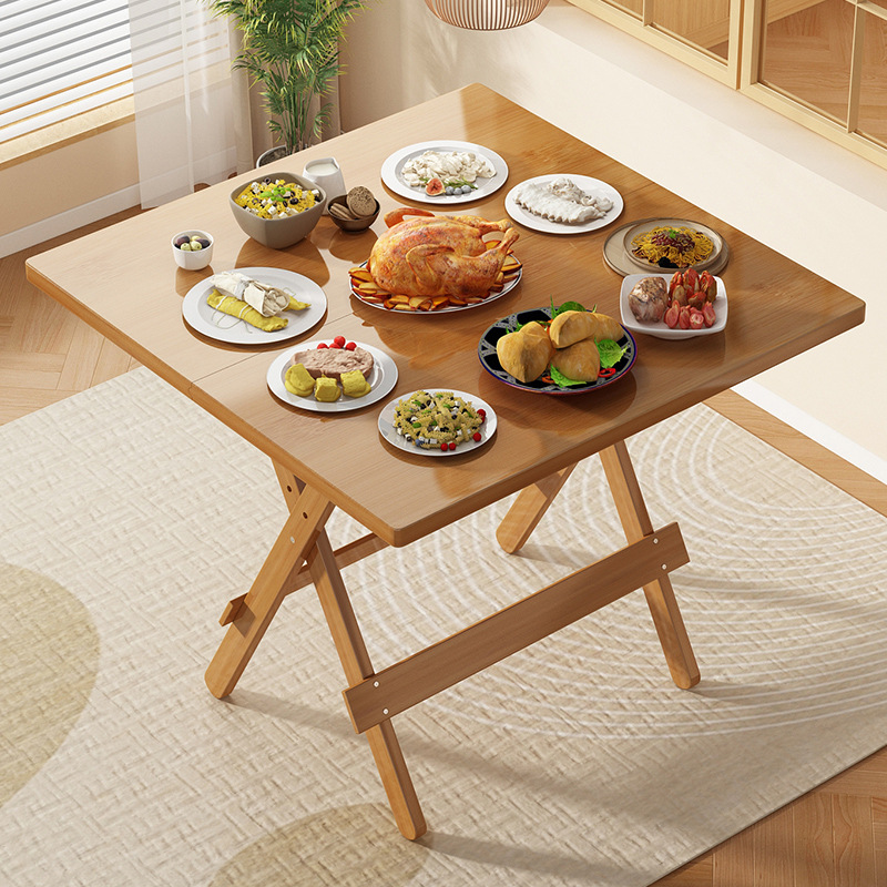 折叠桌正方形简易可折叠小户型餐桌便捷式户外摆摊桌家用吃饭桌子