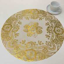 圆形桌布隔热垫欧式烫金圆托盘垫防滑餐垫圆茶几垫圆桌转盘垫