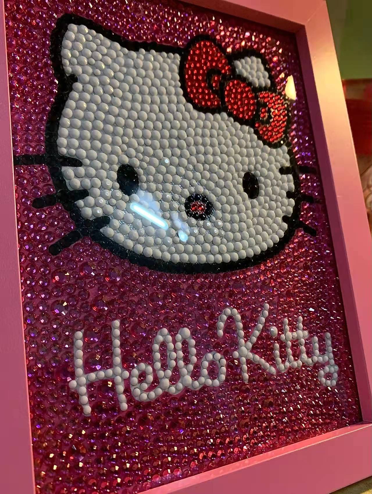 手工diy贴钻满钻凯蒂猫钻石贴画kt猫hellokitty钻石画儿童玩具女