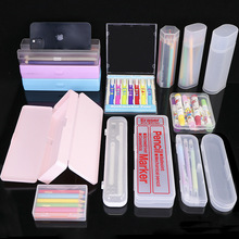 批发塑胶笔筒 多功能文具盒创意半透明磨砂笔盒水笔盒 铅笔塑料盒