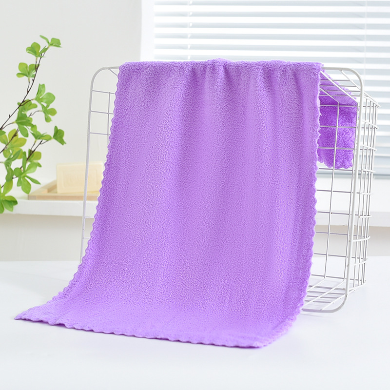 Wholesale Thick Coral Fleece Towel Household Soft Absorbent Coral Fleece Adult Men Women's Bath Quick-Drying Face Cloth