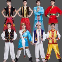 56个少数民族服装男士广西壮族土家族佤族舞蹈演出服云南大理白族