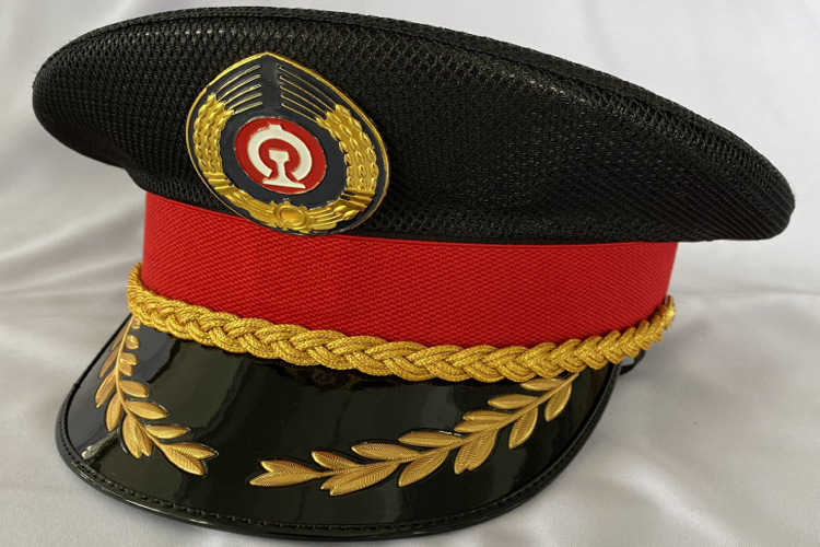 包邮铁路夏季黑色网眼大檐帽 大盖帽制服帽夏帽 全网眼大盖帽