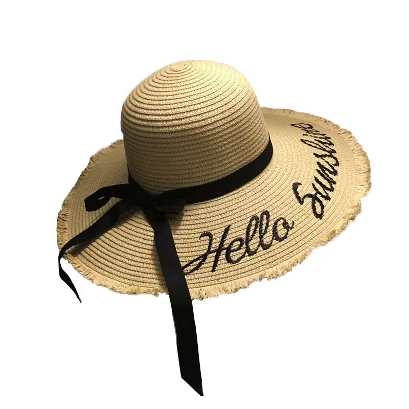 Hat Female Straw Straw Hat Internet Celebrity Summer Travel Seaside Beach Hat Fashion All-Match Sun Protection Sun Hat