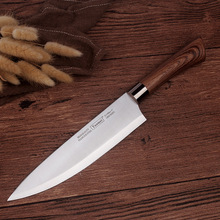 家用不锈钢厨师刀木柄切菜刀西式多用刀水果锋利小刀厨房刀具批发