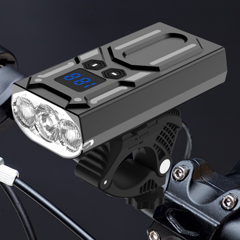 led自行车灯跨境新款usb充电手电筒近光骑行单车灯防水山地车前灯