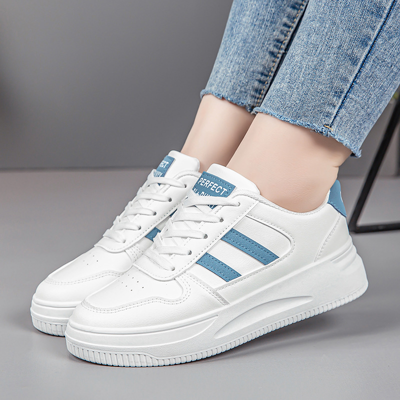 White Shoes Women's Shoes New Spring Popular Sports Board Shoes Women's Fashionable 2024 White Versatile Casual Shoes for Students
