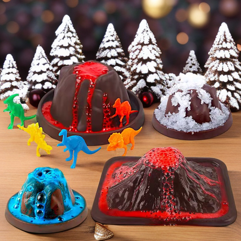 跨境火山爆发喷发diy科学实验套装儿童玩具器材制作科教模型批发